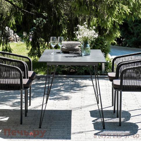 Обеденная группа 4SiS Милан на 6 персон, цвет темный фото 5