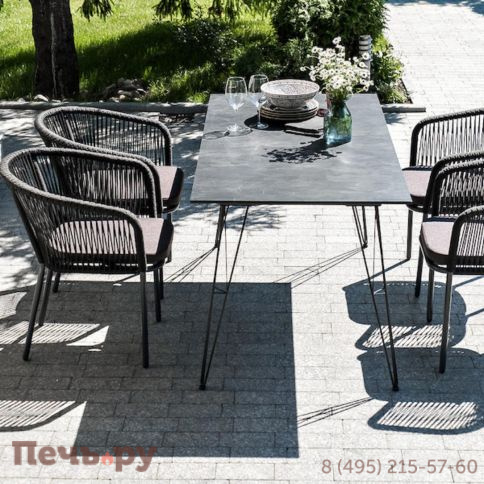 Обеденная группа 4SiS Милан на 6 персон, цвет темный фото 6