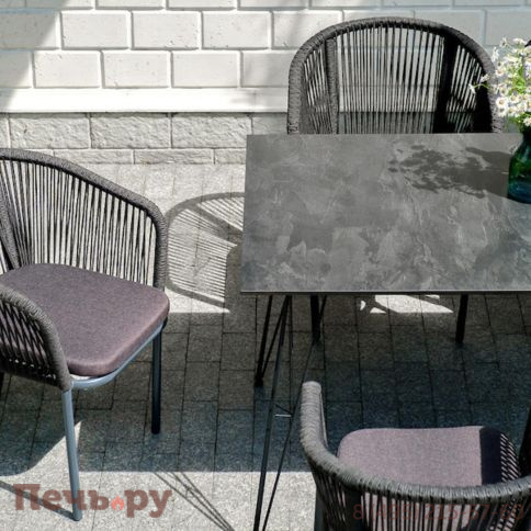 Обеденная группа 4SiS Милан на 6 персон, цвет темный фото 8