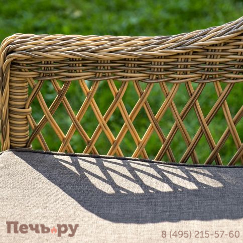 Обеденная группа 4SiS Сицилия плетеная, цвет соломенный фото 5