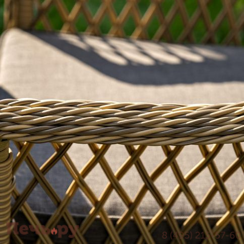 Обеденная группа 4SiS Сицилия плетеная, цвет соломенный фото 6