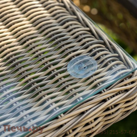 Обеденная группа 4SiS Сицилия плетеная, цвет соломенный фото 7