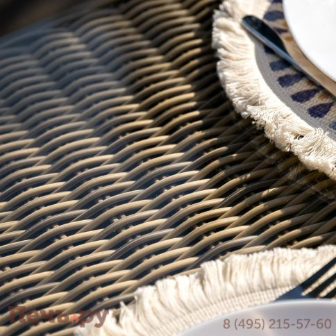 Обеденная группа 4SiS Сицилия плетеная, цвет соломенный фото 8