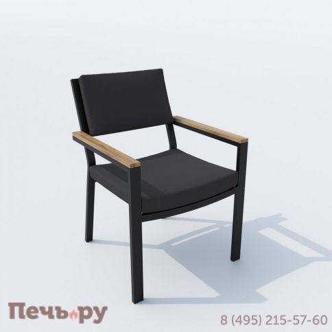 Обеденная группа CANA  BONTA  каркас карбон / стол стекло 200 / ткань антрацит фото 6