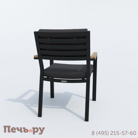 Обеденная группа CANA  BONTA  каркас карбон / стол стекло 220 / ткань антрацит фото 8