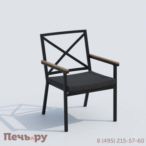 Обеденная группа CANA  FESTA  каркас карбон / стол стекло 180 / ткань антрацит фото 6