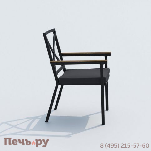 Обеденная группа CANA  FESTA  каркас карбон / стол стекло 200 / ткань антрацит фото 7