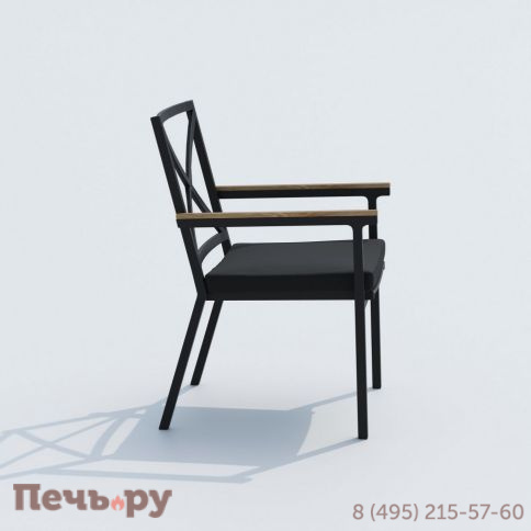 Обеденная группа CANA FESTA  каркас карбон / стол стекло 220 / ткань черная фото 7