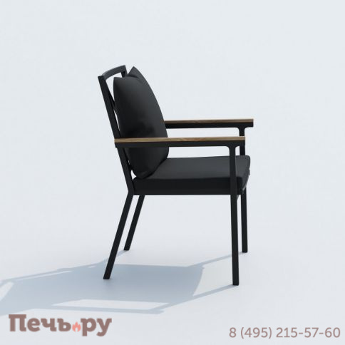 Обеденная группа  CANA FESTA plus каркас карбон / стол стекло 200 / ткань черная фото 7