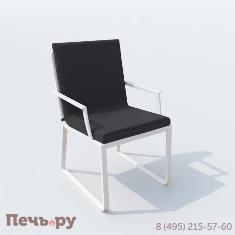 Обеденная группа DIVA ALBA  каркас белый / стол стекло диа 110 / ткань антрацит фото 6