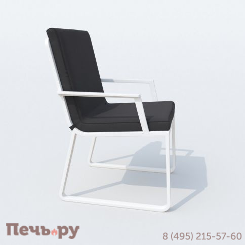 Обеденная группа DIVA ALBA  каркас белый / стол стекло диа 110 / ткань антрацит фото 7