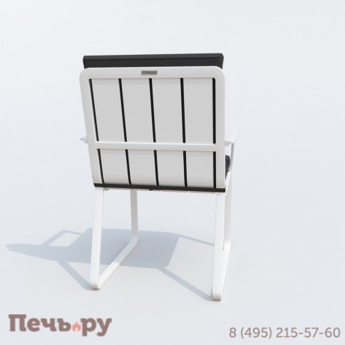 Обеденная группа DIVA ALBA  каркас белый / стол стекло диа 110 / ткань антрацит фото 8