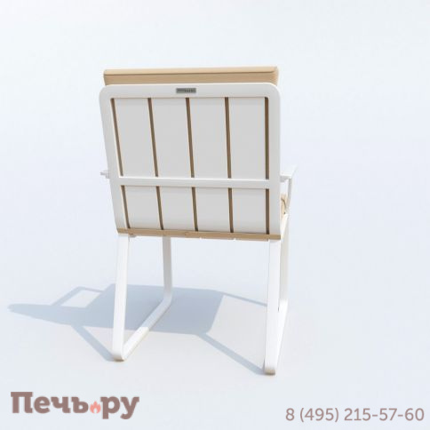 Обеденная группа DIVA ALBA  каркас белый / стол стекло диа 110 / ткань бежевая фото 8