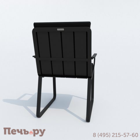 Обеденная группа DIVA ALBA  каркас карбон / стол стекло диа 110 / ткань черная фото 8