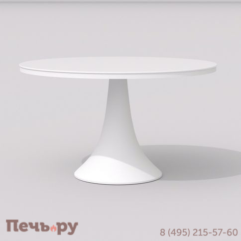 Обеденная группа DIVA GIRA  каркас белый / стол стекло диа 110 / ткань антрацит фото 4