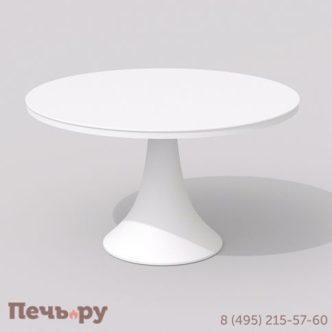 Обеденная группа DIVA GIRA  каркас белый / стол стекло диа 110 / ткань антрацит фото 5