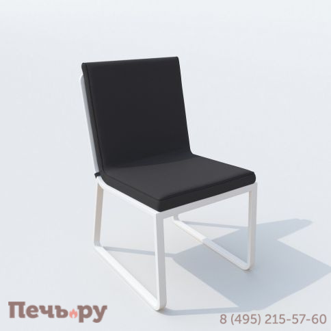 Обеденная группа DIVA GIRA  каркас белый / стол стекло диа 110 / ткань антрацит фото 6