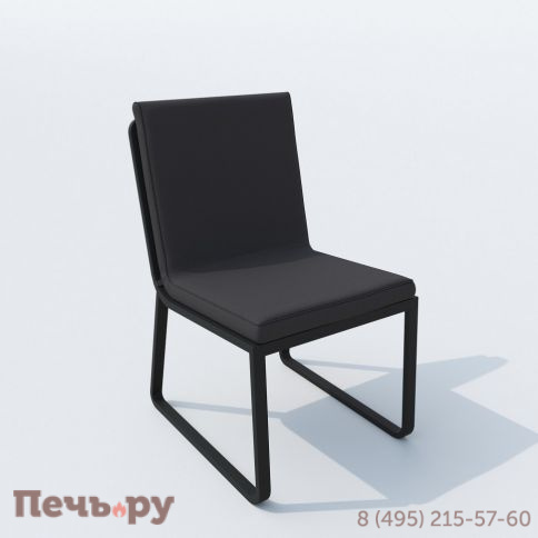 Обеденная группа DIVA GIRA  каркас карбон / стол стекло диа 110 / ткань антрацит фото 6