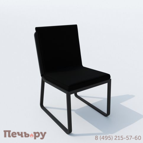 Обеденная группа DIVA GIRA  каркас карбон / стол стекло диа 110 / ткань черная фото 6