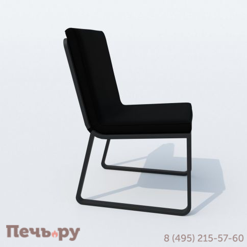 Обеденная группа DIVA GIRA  каркас карбон / стол стекло диа 110 / ткань черная фото 7