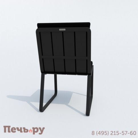 Обеденная группа DIVA GIRA  каркас карбон / стол стекло диа 110 / ткань черная фото 8