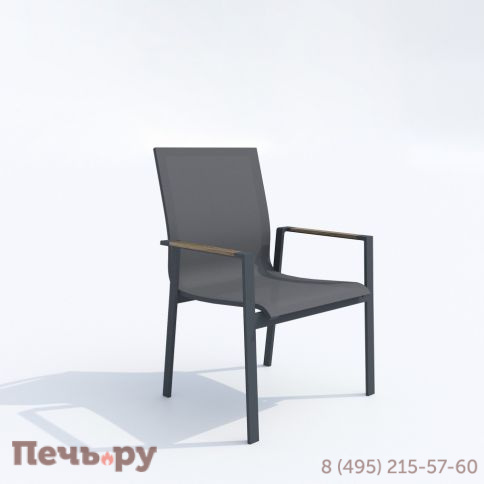 Обеденная группа DOLLA SOLA каркас карбон / стол алюминий 180 / текстилен серый фото 6