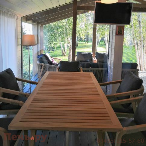 Обеденная группа Ideal Patio LEONOREN каркас тик / стол тик 180 фото 5