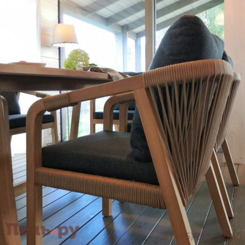 Обеденная группа Ideal Patio LEONOREN каркас тик / стол тик 180 фото 6