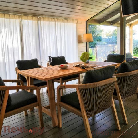 Обеденная группа Ideal Patio LEONOREN каркас тик / стол тик 180 фото