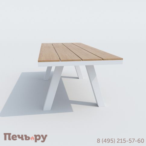 Обеденная группа MIRRA SOLA каркас белый / стол поливуд 220 / текстилен белый фото 5