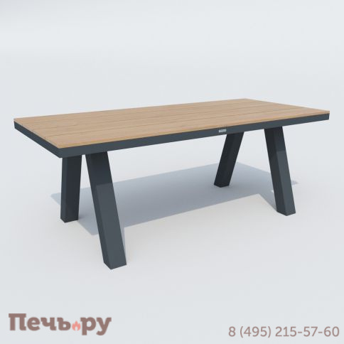 Обеденная группа MIRRA SOLA каркас карбон / стол поливуд 180 / текстилен серый фото 4