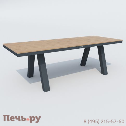 Обеденная группа MIRRA SOLA каркас карбон / стол поливуд 220 / текстилен серый фото 4