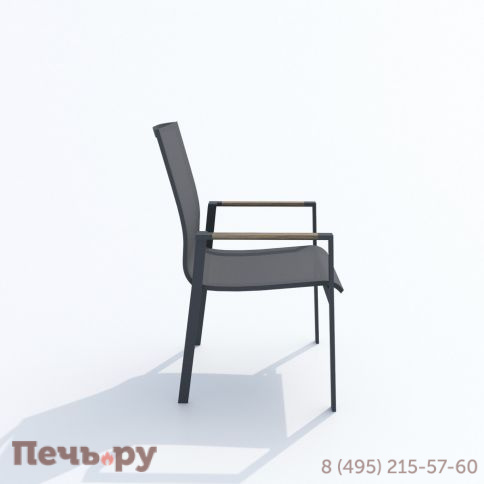 Обеденная группа MIRRA SOLA каркас карбон / стол поливуд 220 / текстилен серый фото 7