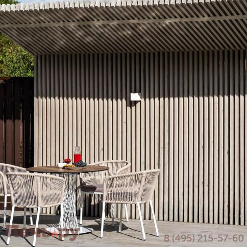 Обеденная группа на 4 персоны 4SiS Диего, круглый стол "дуб", цвет бежевый фото 10