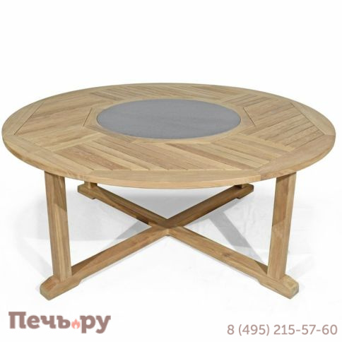 Обеденный комплект Brafritid Circus-Ontario 180 бежевый/натуральный, тик/искусственный ротанг фото 3