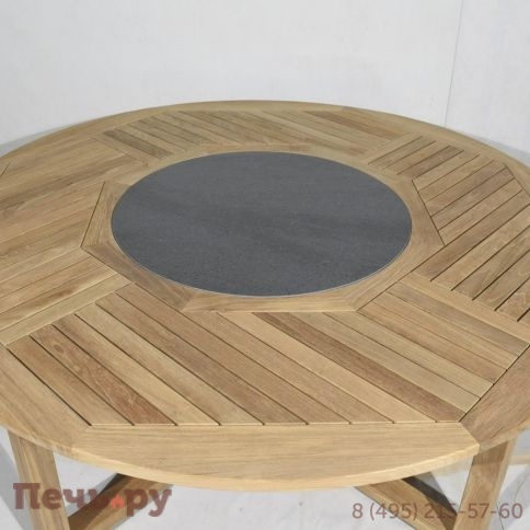 Обеденный комплект Brafritid Circus-Ontario 180 бежевый/натуральный, тик/искусственный ротанг фото 6