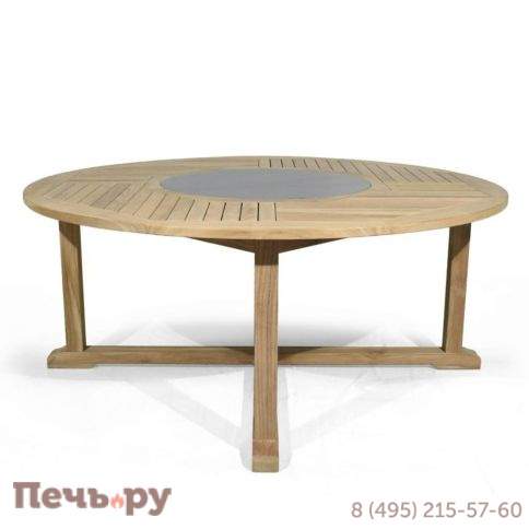 Обеденный комплект Brafritid Circus-Ontario 180 бежевый/натуральный, тик/искусственный ротанг фото 7