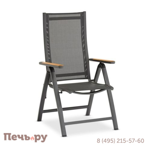 Обеденный комплект Brafritid Lyon-Andy 220A+6N2R антрацит/серый, алюминий/спеченный камень/тик фото 10