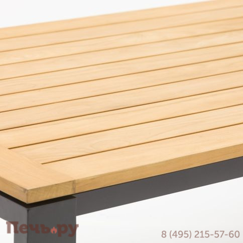 Обеденный комплект Brafritid Lyon-Andy 220A+6R антрацит/натуральный, алюминий/тик фото 4