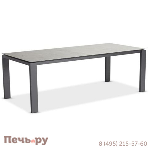 Обеденный комплект Brafritid Lyon-Andy 220A+6R антрацит/серый, алюминий/спеченный камень/тик фото 2