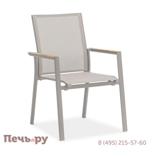 Обеденный комплект Brafritid Lyon-Andy 220B+6N бежевый/натуральный, алюминий/тик фото 6