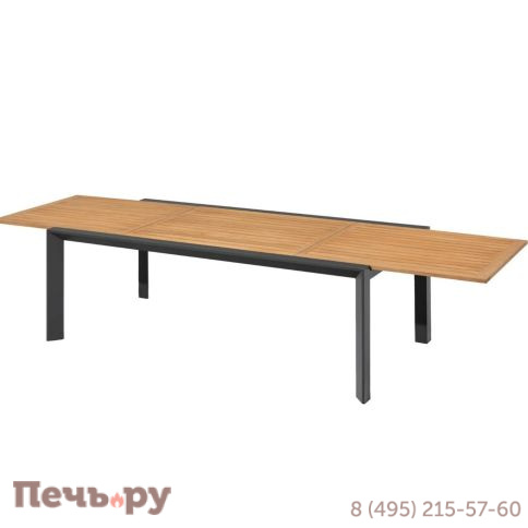 Обеденный комплект Brafritid Nora-Andy 10N антрацит/натуральный, алюминий/тик фото 5