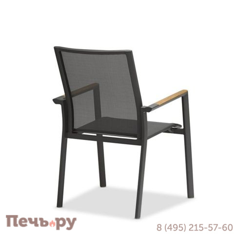 Обеденный комплект Brafritid Nora-Andy 10N антрацит/натуральный, алюминий/тик фото 9