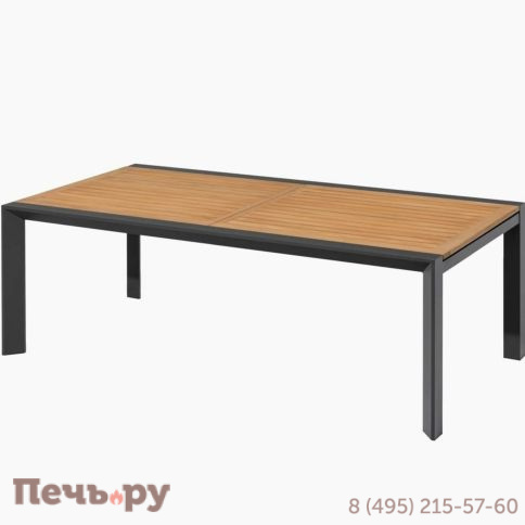 Обеденный комплект Brafritid Nora-Andy 10R антрацит/натуральный, алюминий/тик фото 4