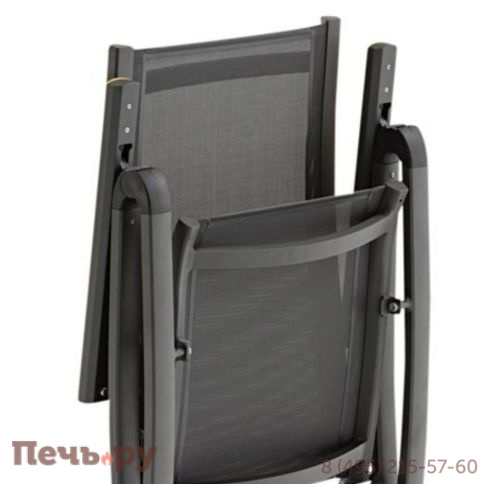 Обеденный комплект Brafritid Nora-Andy 10R антрацит/натуральный, алюминий/тик фото 7