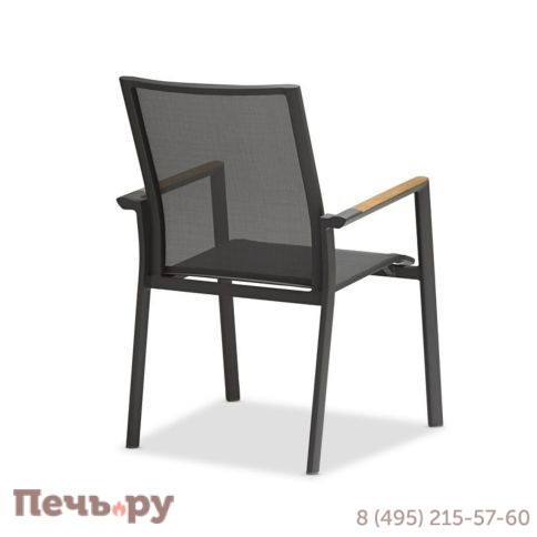 Обеденный комплект Brafritid Timra AL-N антрацит/натуральный, алюминий/тик фото 6