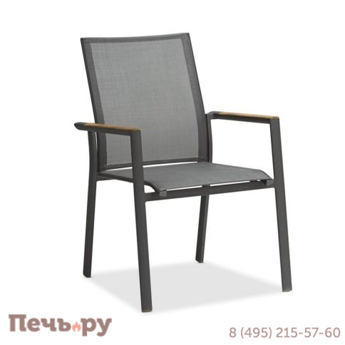 Обеденный комплект Brafritid Timra-Andy 240+6N2R антрацит/серый, алюминий/спеченный камень/тик фото 10