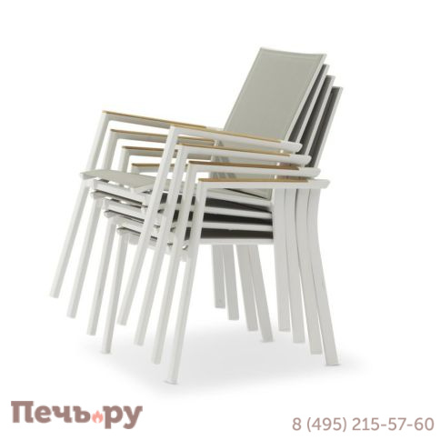 Обеденный комплект Brafritid Timra-Andy 240+6N2R антрацит/серый, алюминий/спеченный камень/тик фото 12