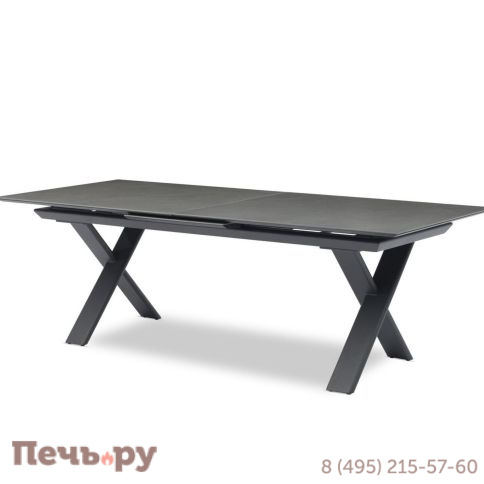 Обеденный комплект Brafritid Timra-Andy 240+6N2R антрацит/серый, алюминий/спеченный камень/тик фото 3