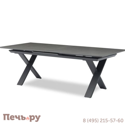 Обеденный комплект Brafritid Timra-Andy 240+6R антрацит/серый, алюминий/спеченный камень/тик фото 3